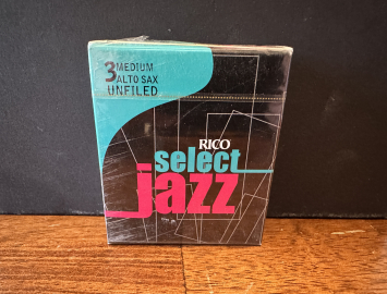 New Old Stock Closeout! 1 Box of Rico Jazz Select 3 Medium Un-Field Reeds for Alto Sax