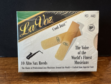 New Old Stock Close Out! 1 Box of La Vox Medium Hard Alto Reeds - Old Box